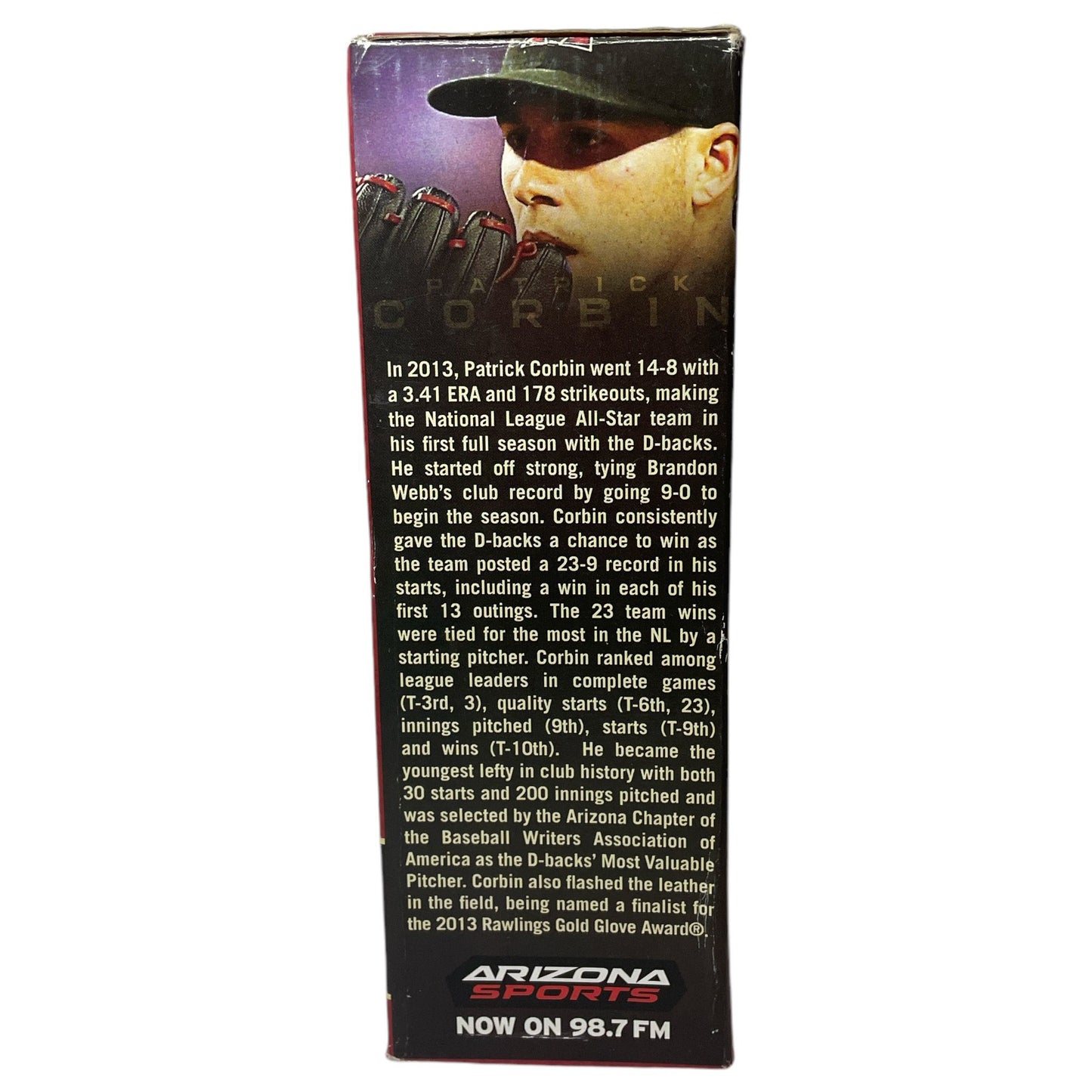 Patrick Corbin Bobblehead Arizona Diamondbacks MLB 2014 – Coleção Exclusiva 16 cm