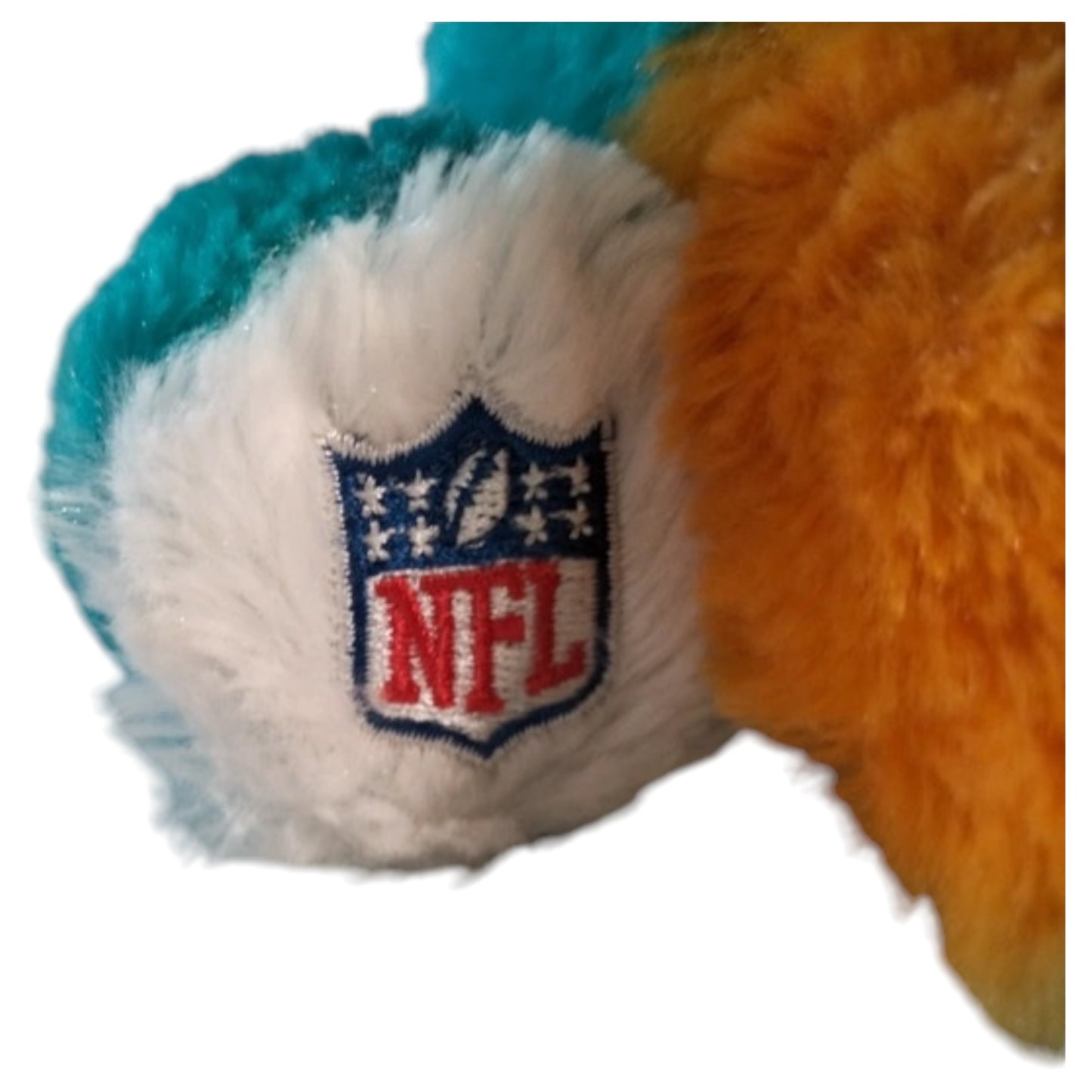 Pelúcia Cachorro Azul e Laranja - Miami Dolphins, NFL - Forever Collectibles