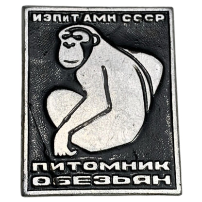 Pin Alfinete Vintage Macaco Soviético URSS | Broche Antigo Zoológico CCCP