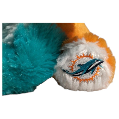 Pelúcia Cachorro Azul e Laranja - Miami Dolphins, NFL - Forever Collectibles