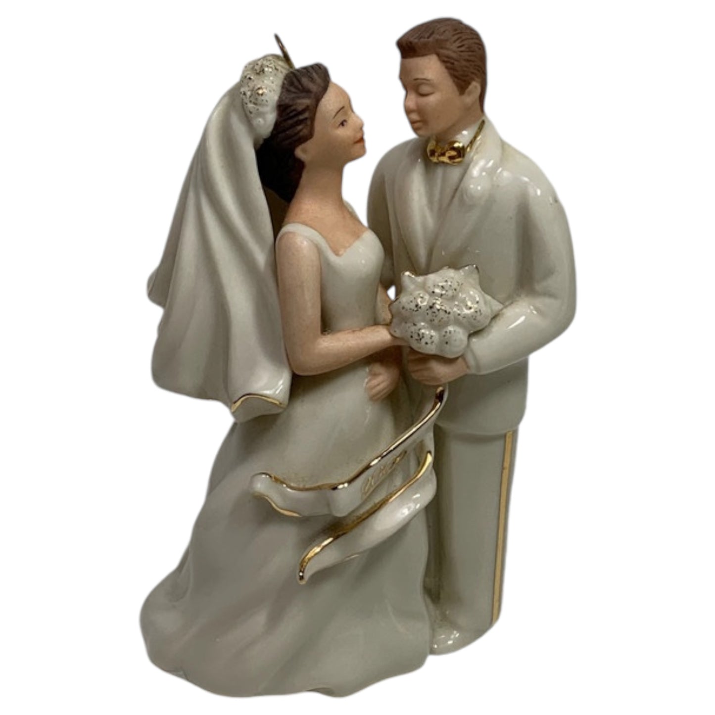 Decoração Casamento Lenox Casal de Noivos 2006 - Ornamento de Natal em Porcelana