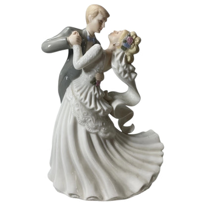 Estatueta Musical Vintage Casal de Noivos - Casamento Caixa de Música