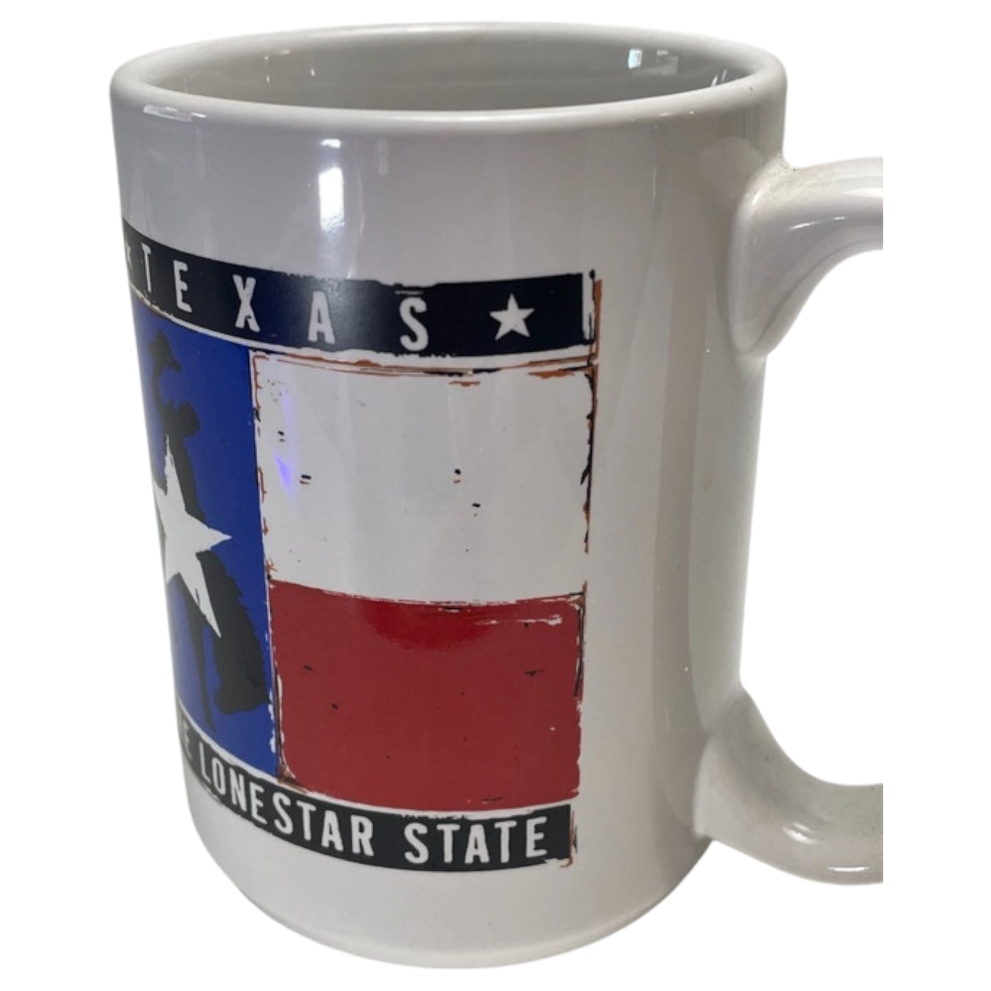 Caneca Cerâmica Texas com Bandeira Texas The Lone Star State Vintage Kathryn Designs 2001