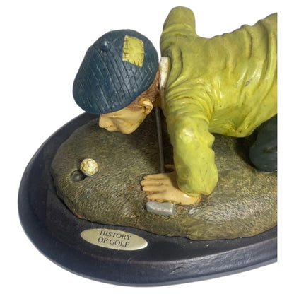 Estatueta Cômica Vintage de Golfe 1995 – History of Golf by Avery Creations