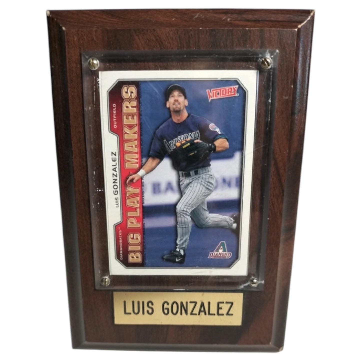 Quadro de Cartão de Baseball - Luis Gonzalez - Arizona Diamondbacks Big Play Makers