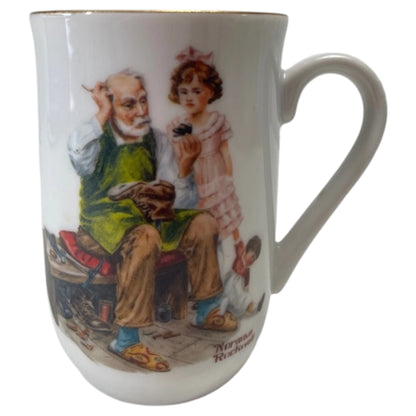 Colección de tazas vintage Norman Rockwell de 1982 - Clásicos de la vida americana