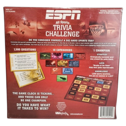 ESPN Trivia Challenge All Sports – Jogo de Tabuleiro de Esportes Lacrado USAopoly