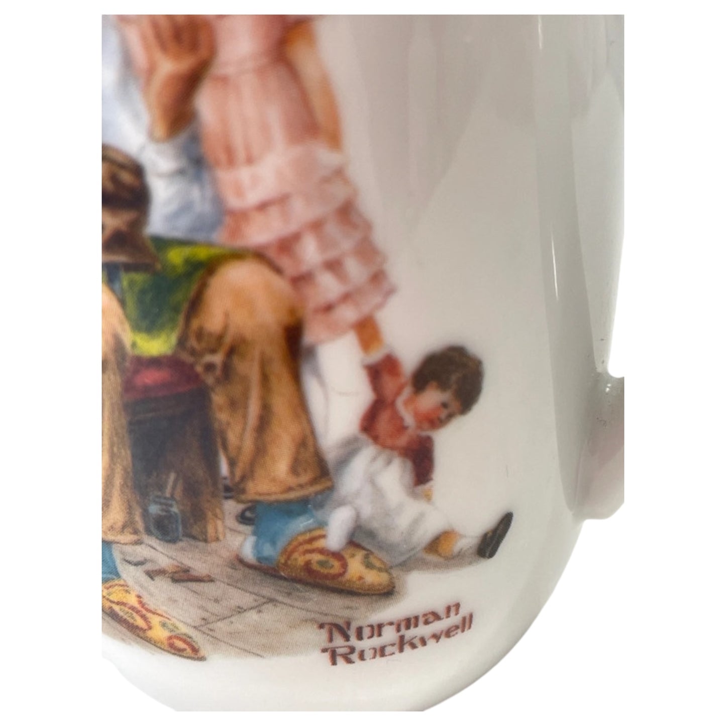 Colección de tazas vintage Norman Rockwell de 1982 - Clásicos de la vida americana