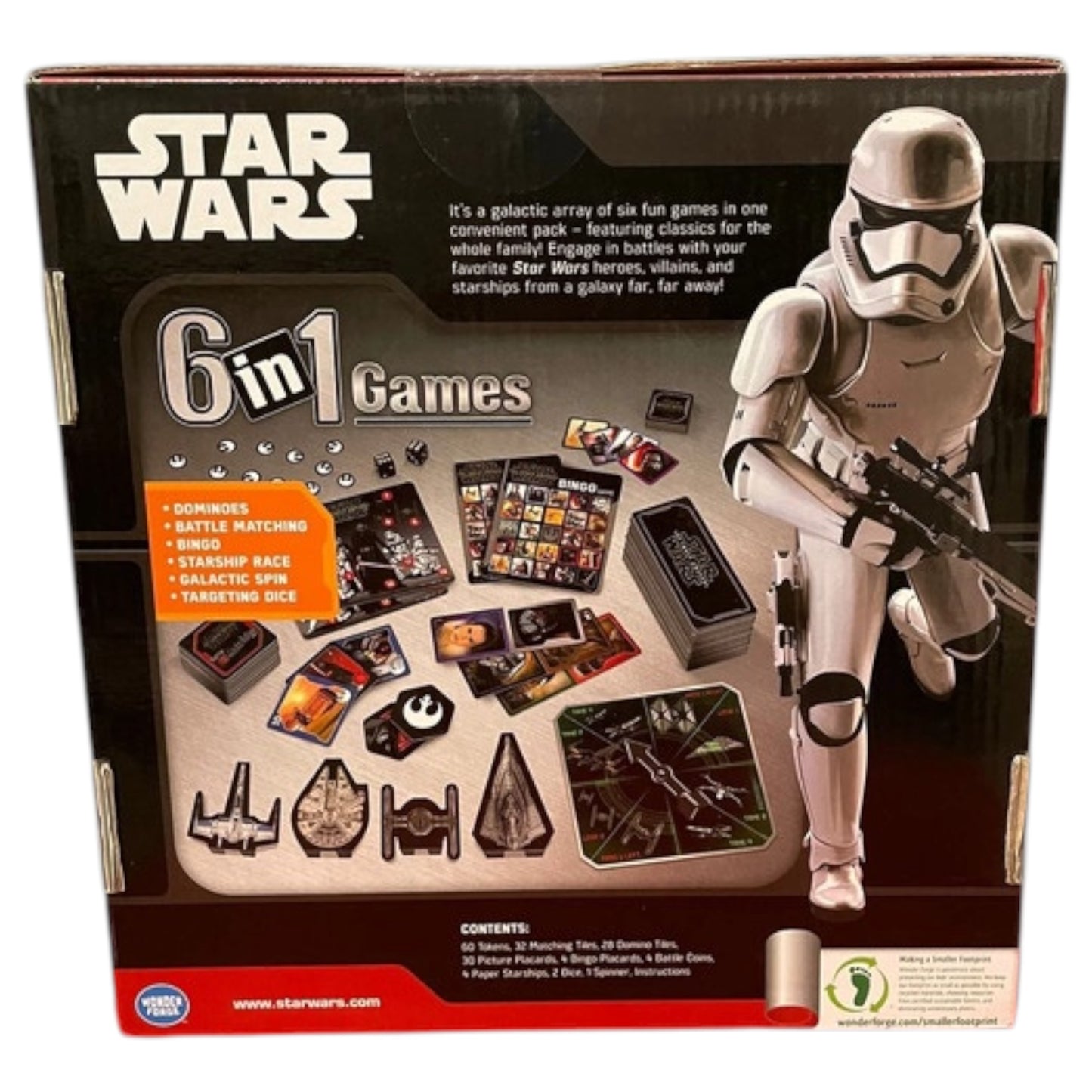 Jogos do Star Wars 6 em 1 – Domino, Bingo, Batalha Naval e Mais! Completo, Caixa Original