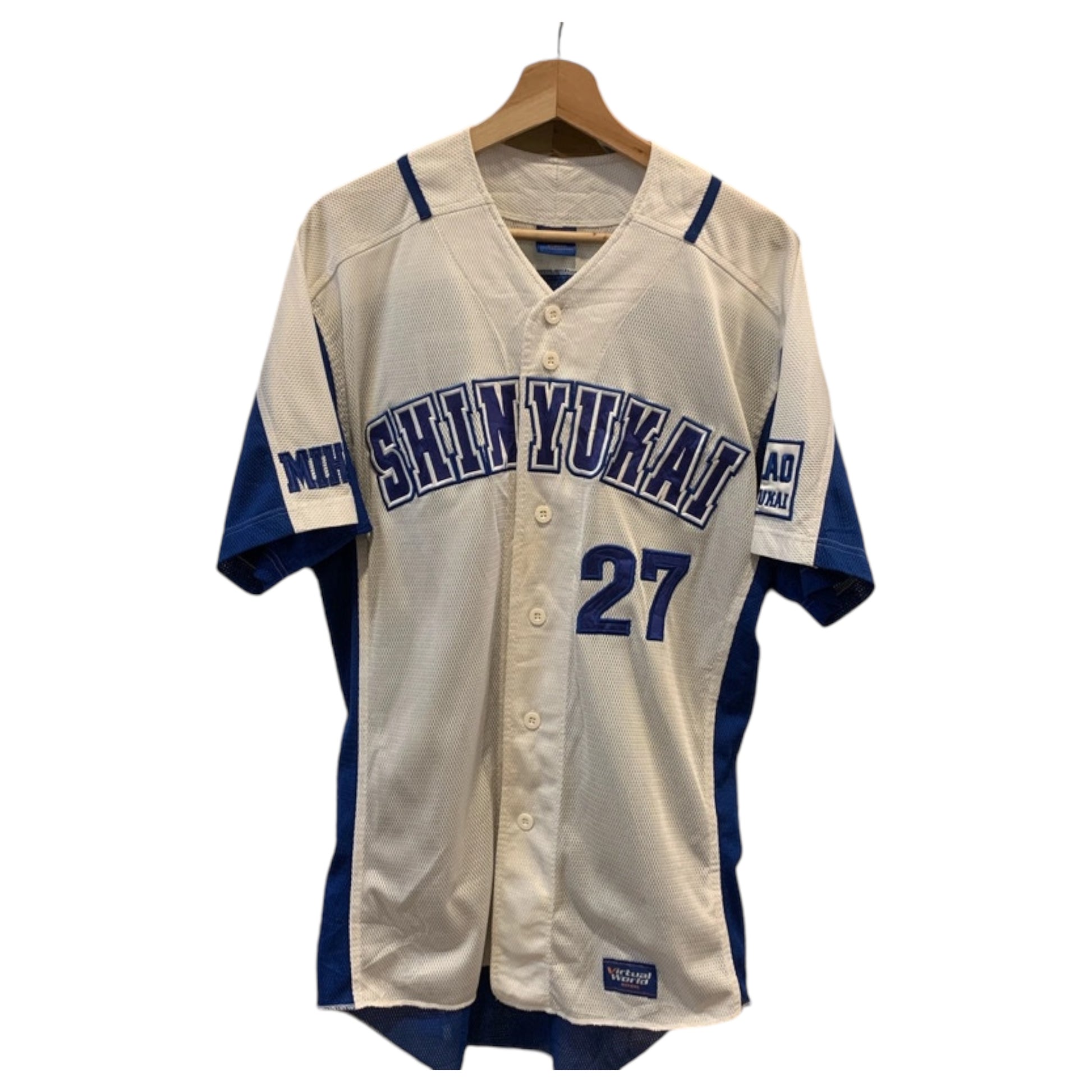 Jersey de Baseball Japonesa – Hirao Shinyukai #27 Mihara Marca Virtual World - Madame Surtô Vintage Shop