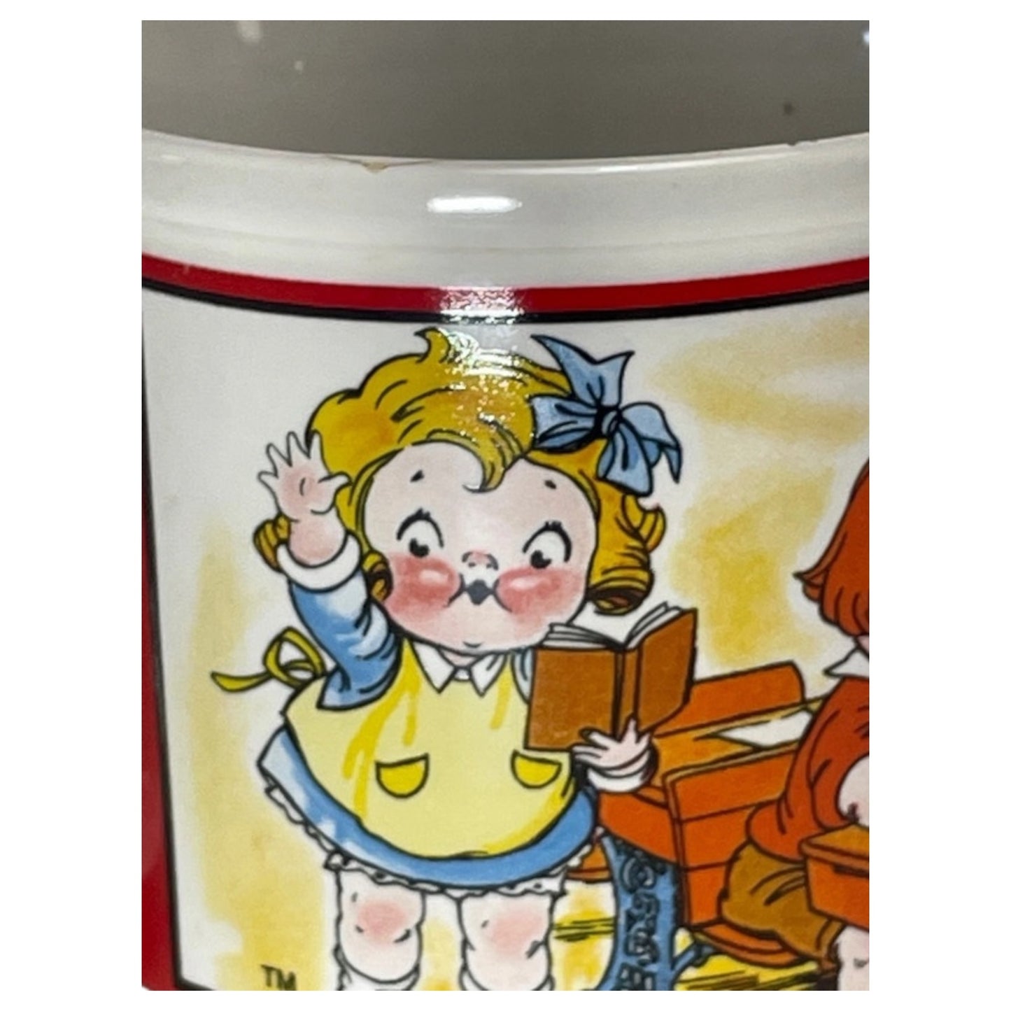 Caneca de Sopa Vintage Campbell 1998 – Crianças Brincando e na Escola – Campbell Soup Company