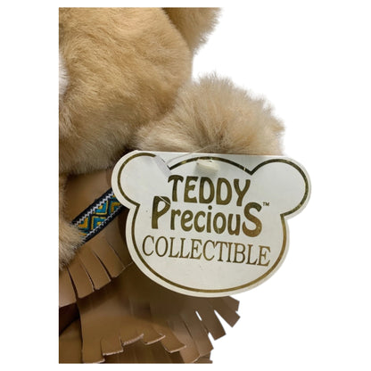 Urso de Pelúcia Nativo Americano Dandee l Teddy Precious Collectible Bear Vintage Raro Colecionável