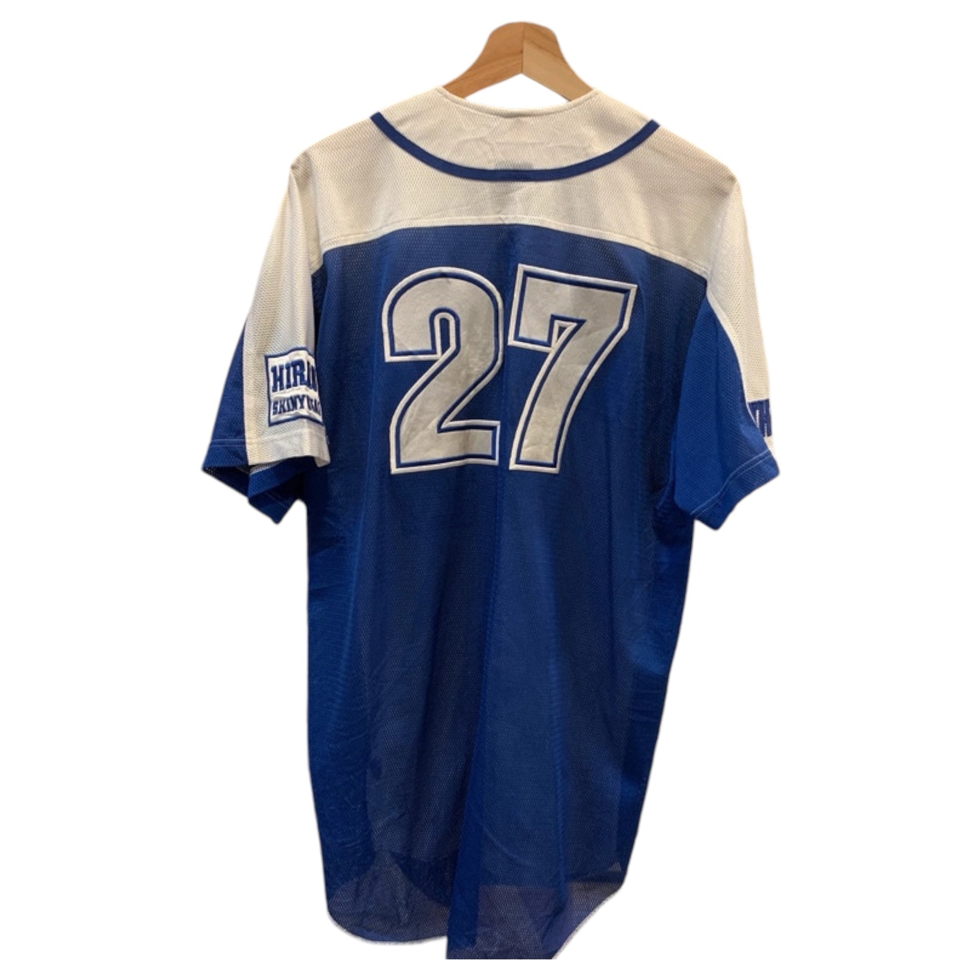 Jersey de Baseball Japonesa – Hirao Shinyukai #27 Mihara Marca Virtual World - Madame Surtô Vintage Shop