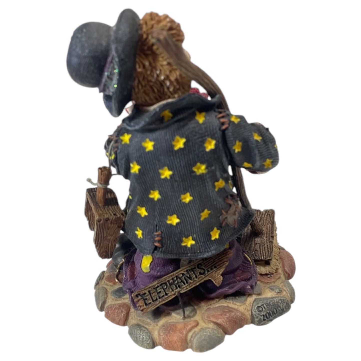 Estatueta Vintage "Emmit Kleansweep" Boyd's Bears Bearstone Collection, 2000