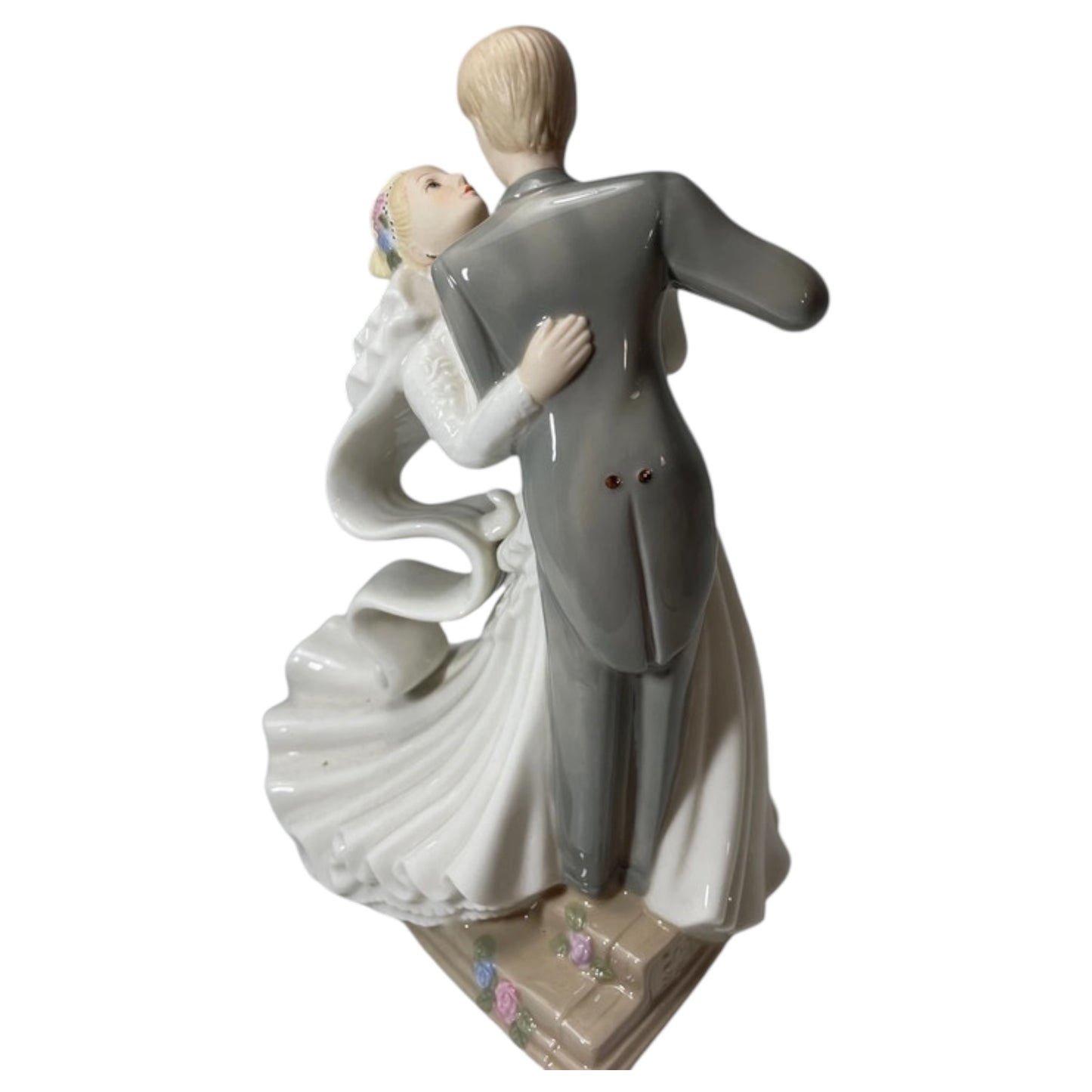 Estatueta Musical Vintage Casal de Noivos - Casamento Caixa de Música