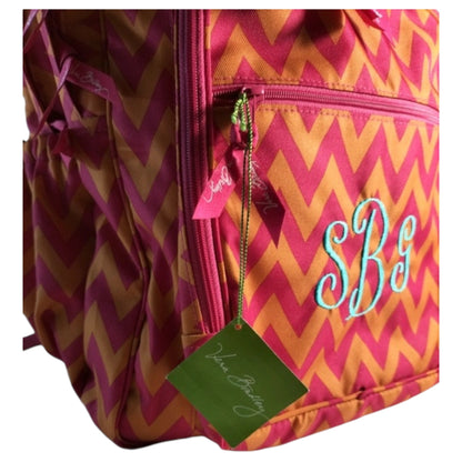 Vera Bradley Mochila Geométrica Laranja e Pink - Nova com Etiqueta