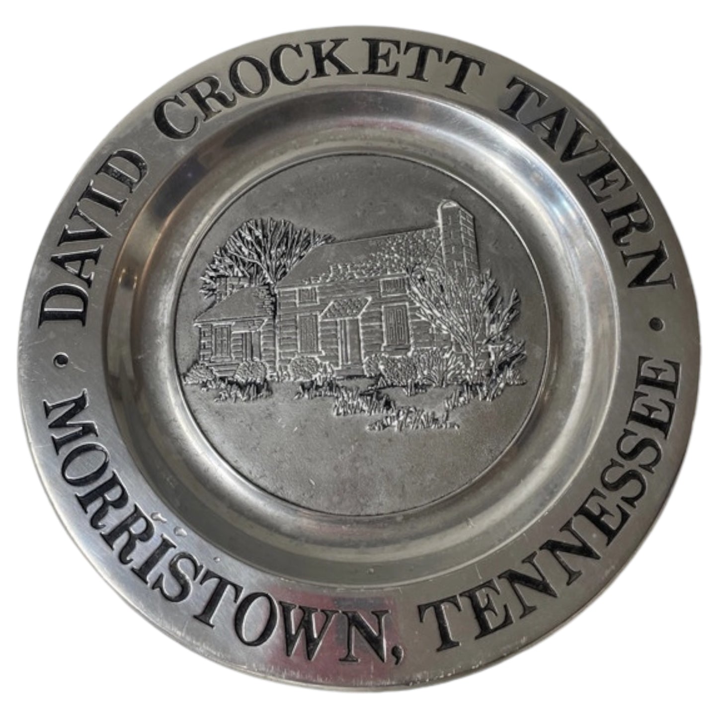 Placa Vintage Comemorativa Milton Columbia David Crockett Tavern - Morristown, Tennessee