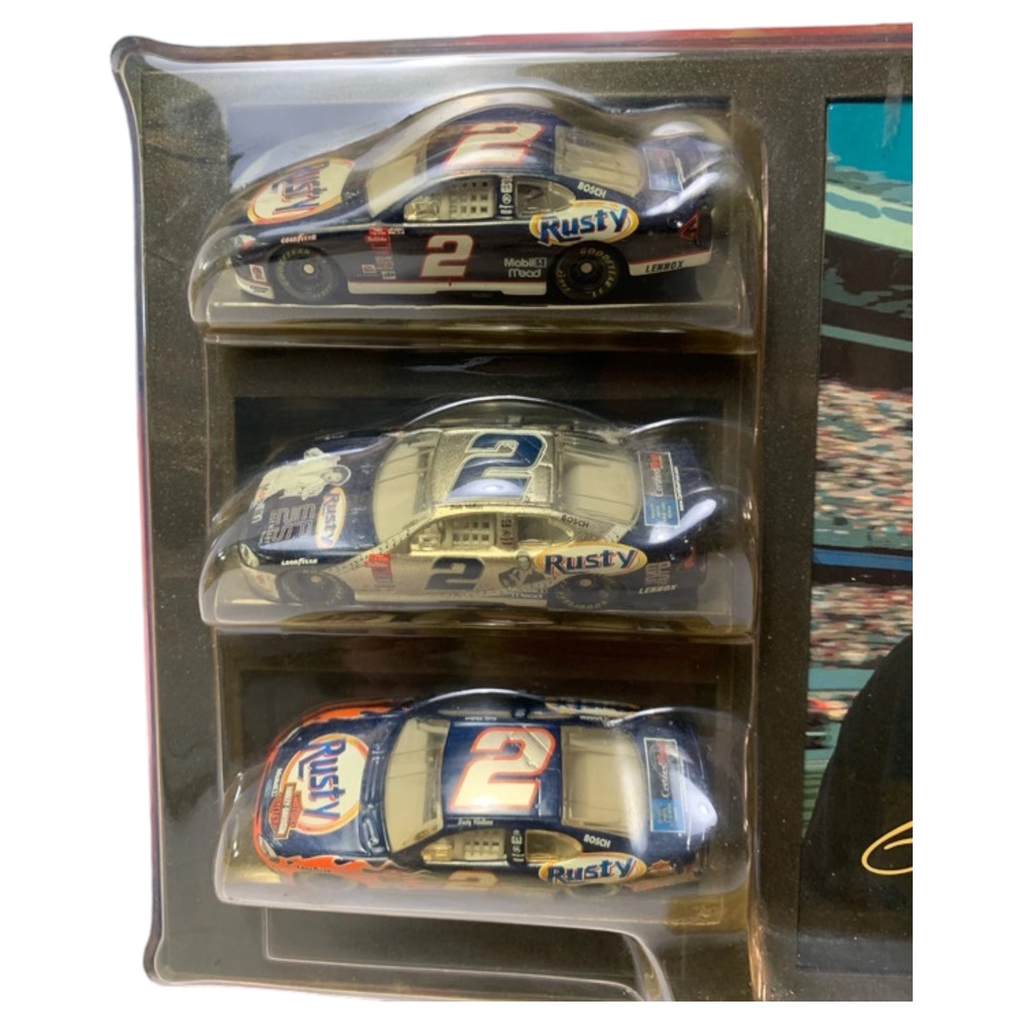 2002 Winner's Circle #2 Rusty Wallace NASCAR Gift Pack – Escala 1/64