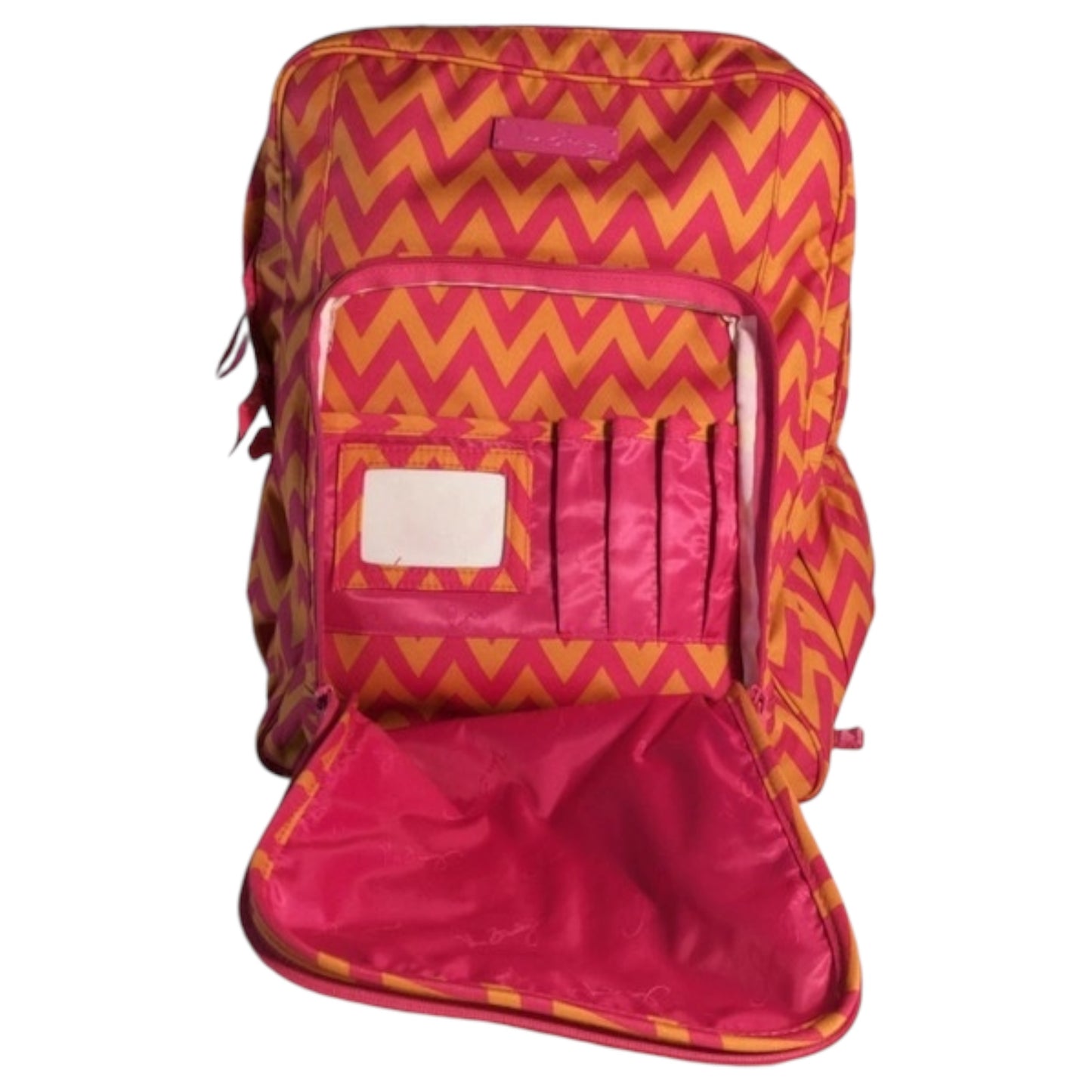 Vera Bradley Mochila Geométrica Laranja e Pink - Nova com Etiqueta