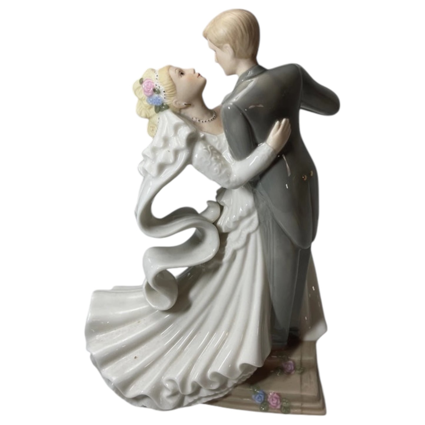 Estatueta Musical Vintage Casal de Noivos - Casamento Caixa de Música