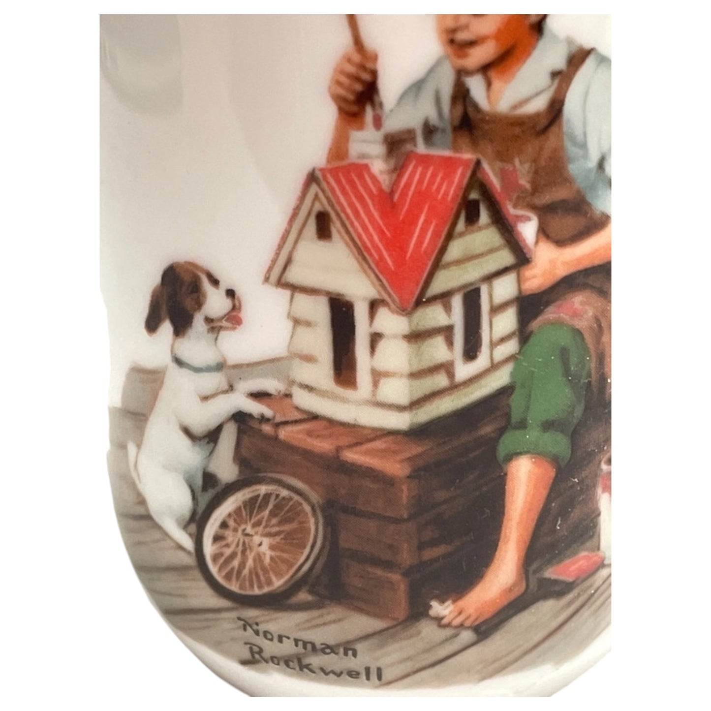 Colección de tazas vintage Norman Rockwell de 1982 - Clásicos de la vida americana