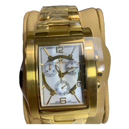 Relógio Optima Watch OSC216-GG-7 Dourado - Novo na Caixa - Madame Surtô Vintage Shop