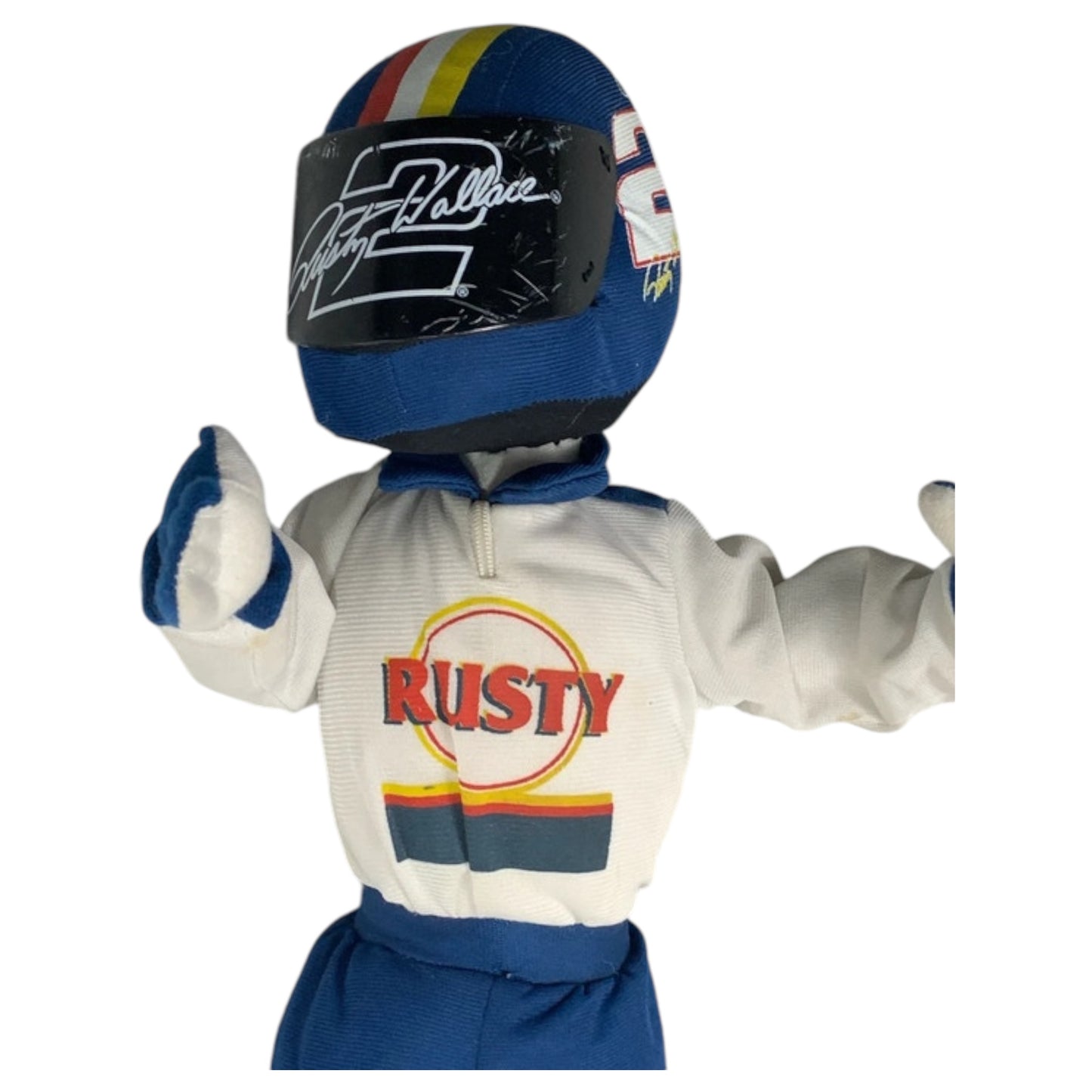 Boneco Pelúcia NASCAR Rusty Wallace #2 – Nanco 1999 Colecionável Raro