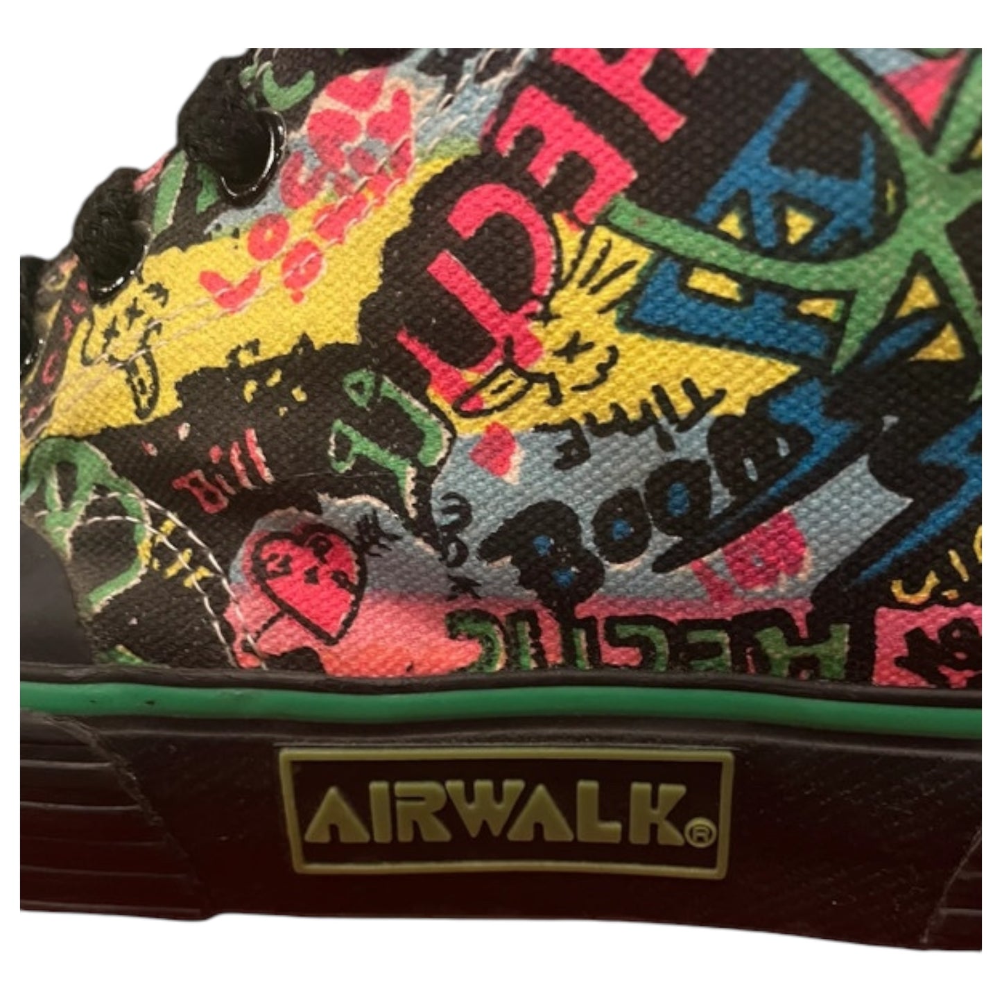 Tênis Air Walk Graffiti Vintage - Cano Alto, Tamanho 42.5 - Madame Surtô Vintage Shop