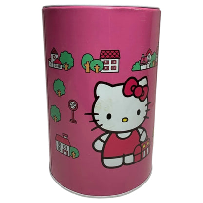 Rara Lata Mealheiro Hello Kitty Sanrio – Cofre Coin Bank Tin Box CO, Rosa