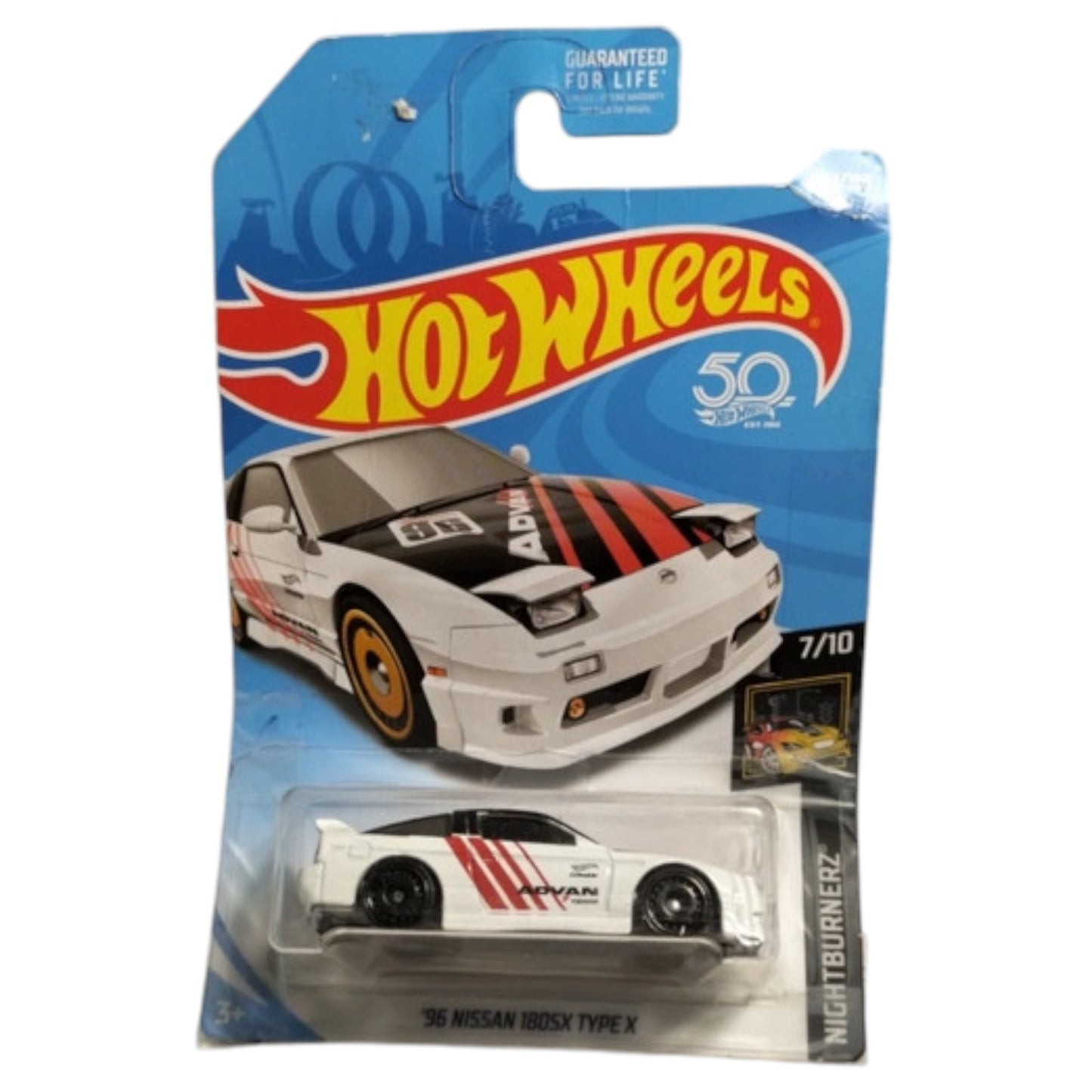 Hot Wheels '96 Nissan 180SX Type X l Mattel Nightburnerz 7/10 - Colecionável 2017