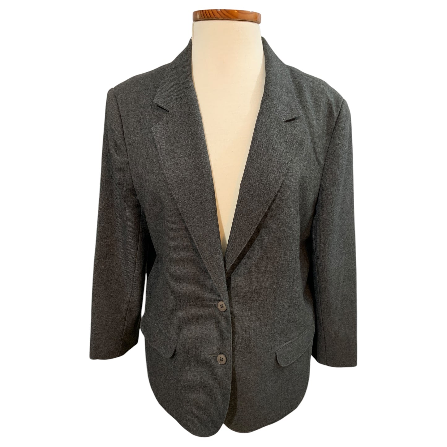 Blazer Vintage Cinza Haberdashery is Personal - Anos 90 Tamanho 16 XXL