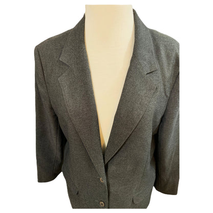 Blazer Vintage Cinza Haberdashery is Personal - Anos 90 Tamanho 16 XXL