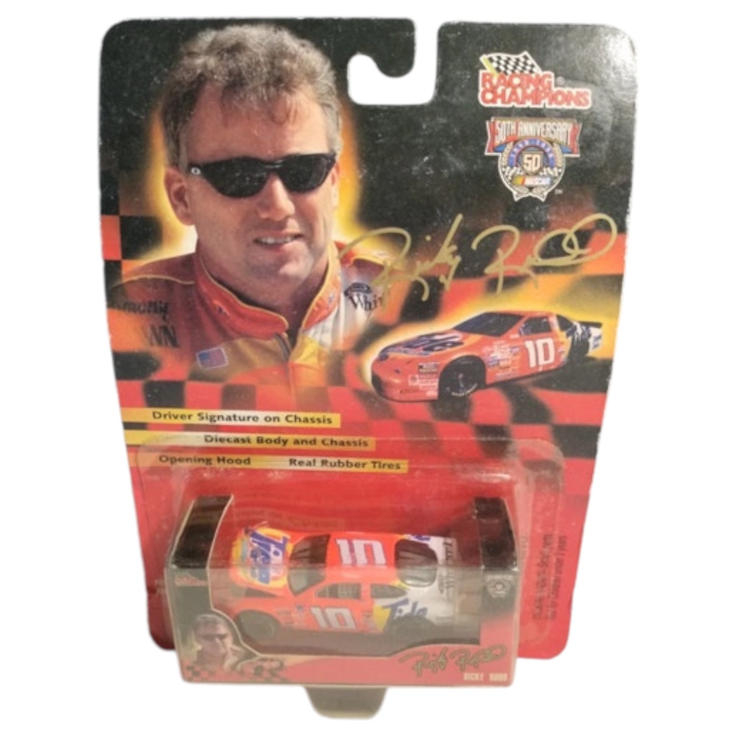 Ricky Rudd #10 Tide Car 50th Anniversary Nascar 1998 - Racing Champions Colecionável