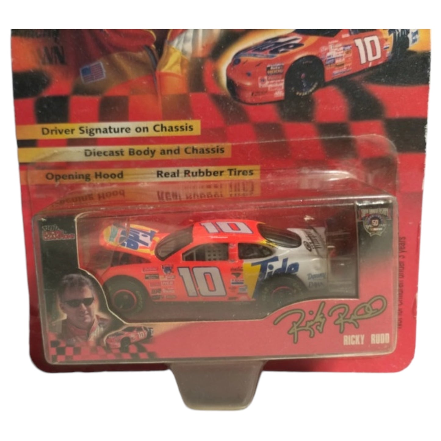 Ricky Rudd #10 Tide Car 50th Anniversary Nascar 1998 - Racing Champions Colecionável