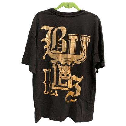 T-Shirt Jersey NBA – Chicago Bulls Basketball, Preta com Aplicações em Metal Dourado - Madame Surtô Vintage Shop