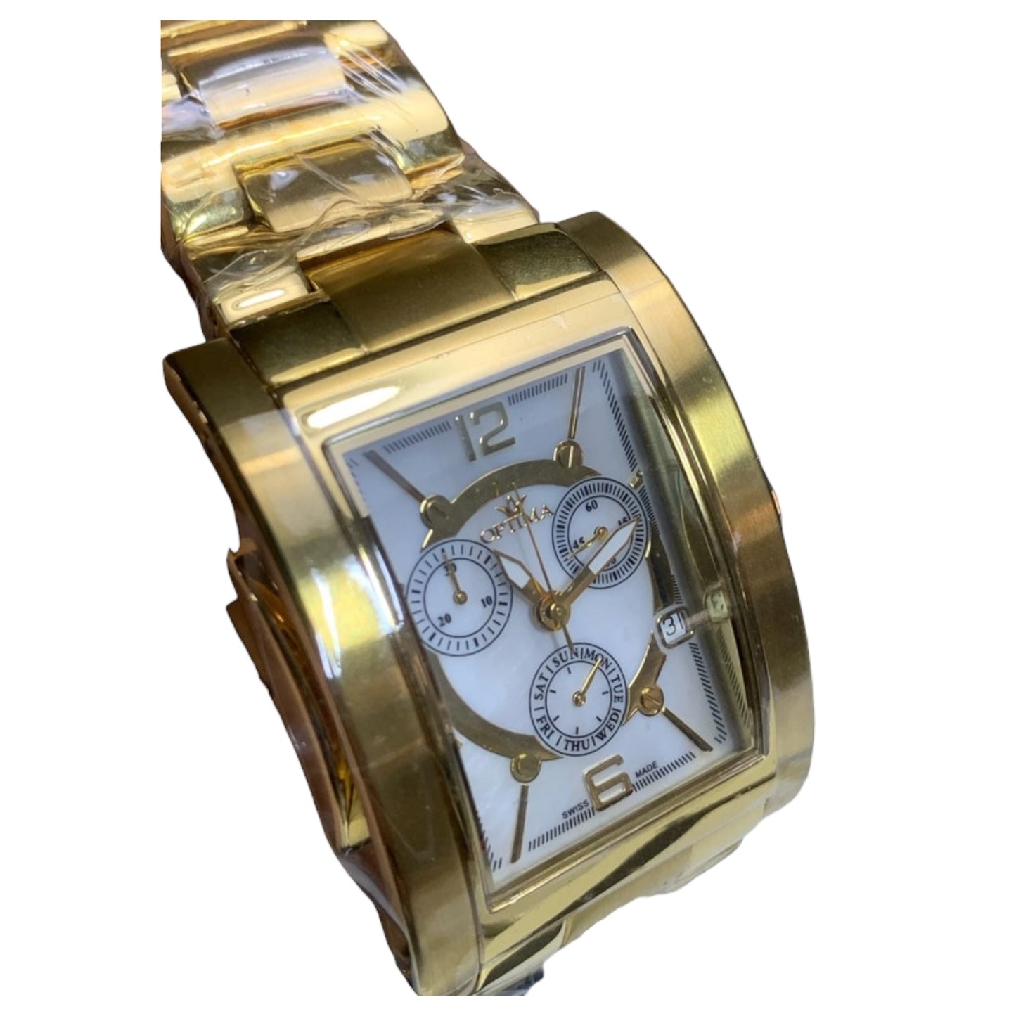 Relógio Optima Watch OSC216-GG-7 Dourado - Novo na Caixa - Madame Surtô Vintage Shop