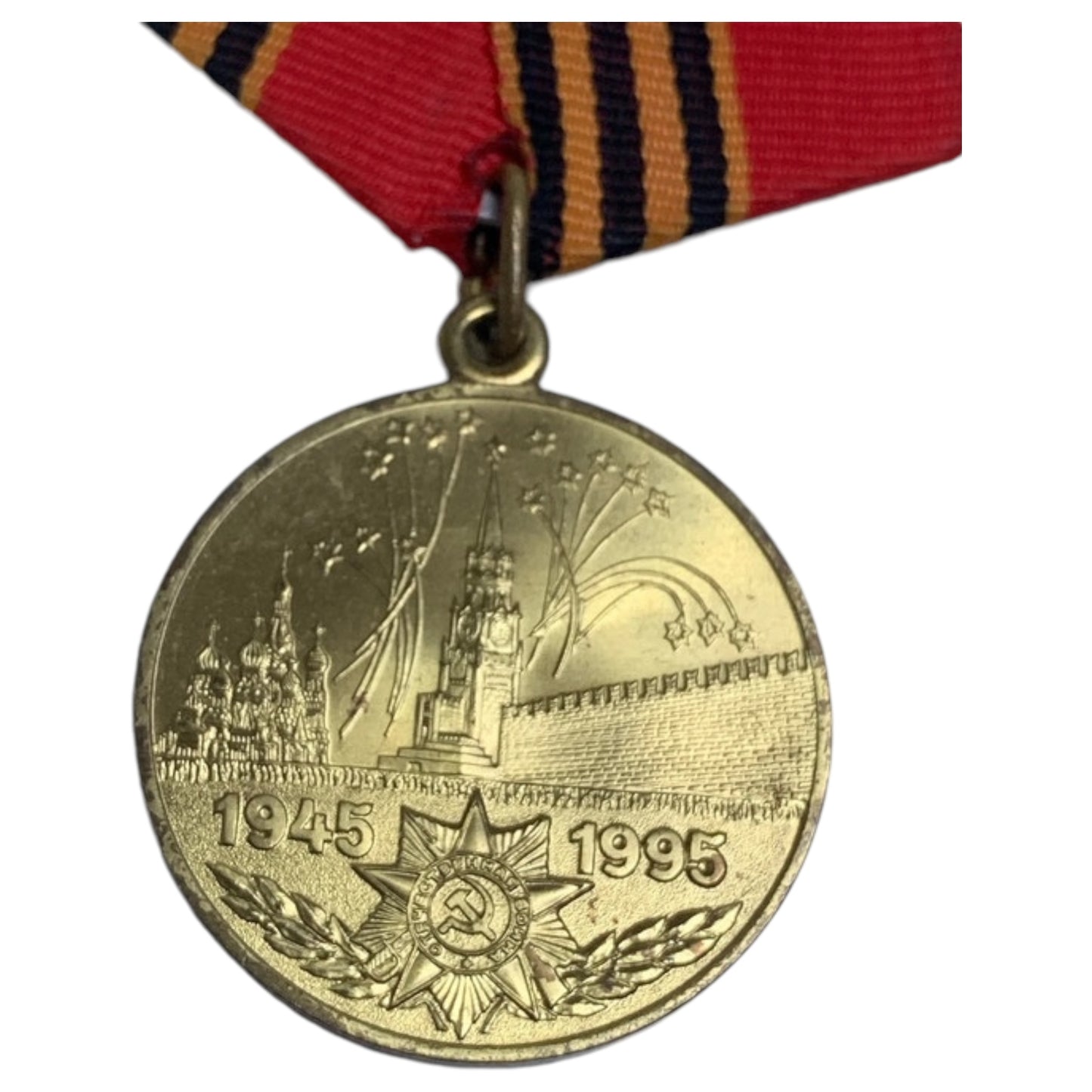 Conjunto de Medalhas Soviéticas Comemorativas - 50, 60 e 65 Anos da Vitória na Grande Guerra, Vintage URSS