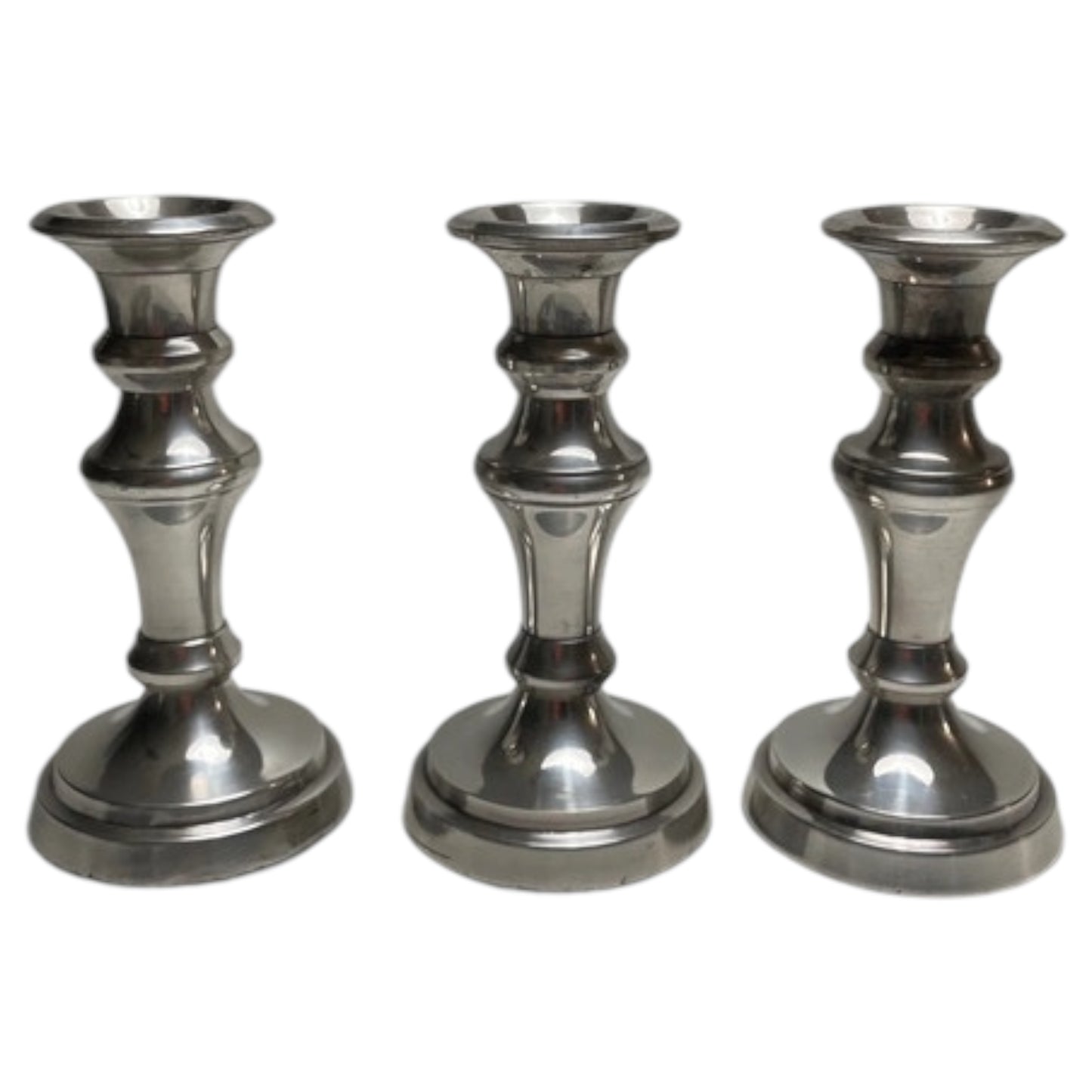 Conjunto de 3 Castiçais de Prata Chiswick – Restoration Hardware, Vintage com Caixa Original