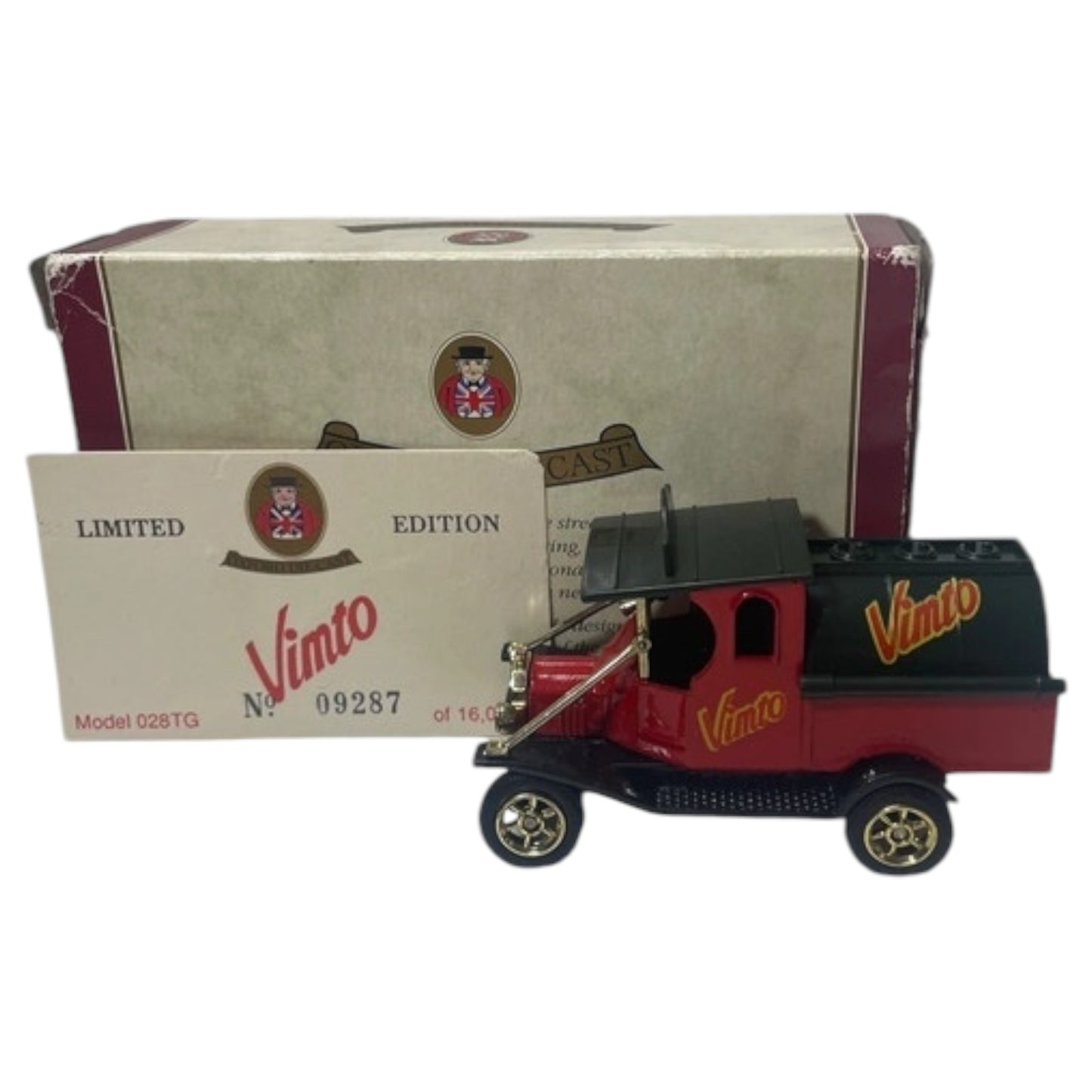 Oxford Die-Cast Modelo 028TG (Número 09287 de 16.000) – Vimto Colecionável Raro