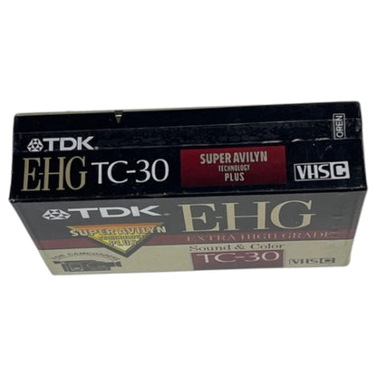 Fita de Vídeo Nova TKD VHS-C TC-30 EHG Premium Alta Qualidade, Lacrada, Feita no Japão