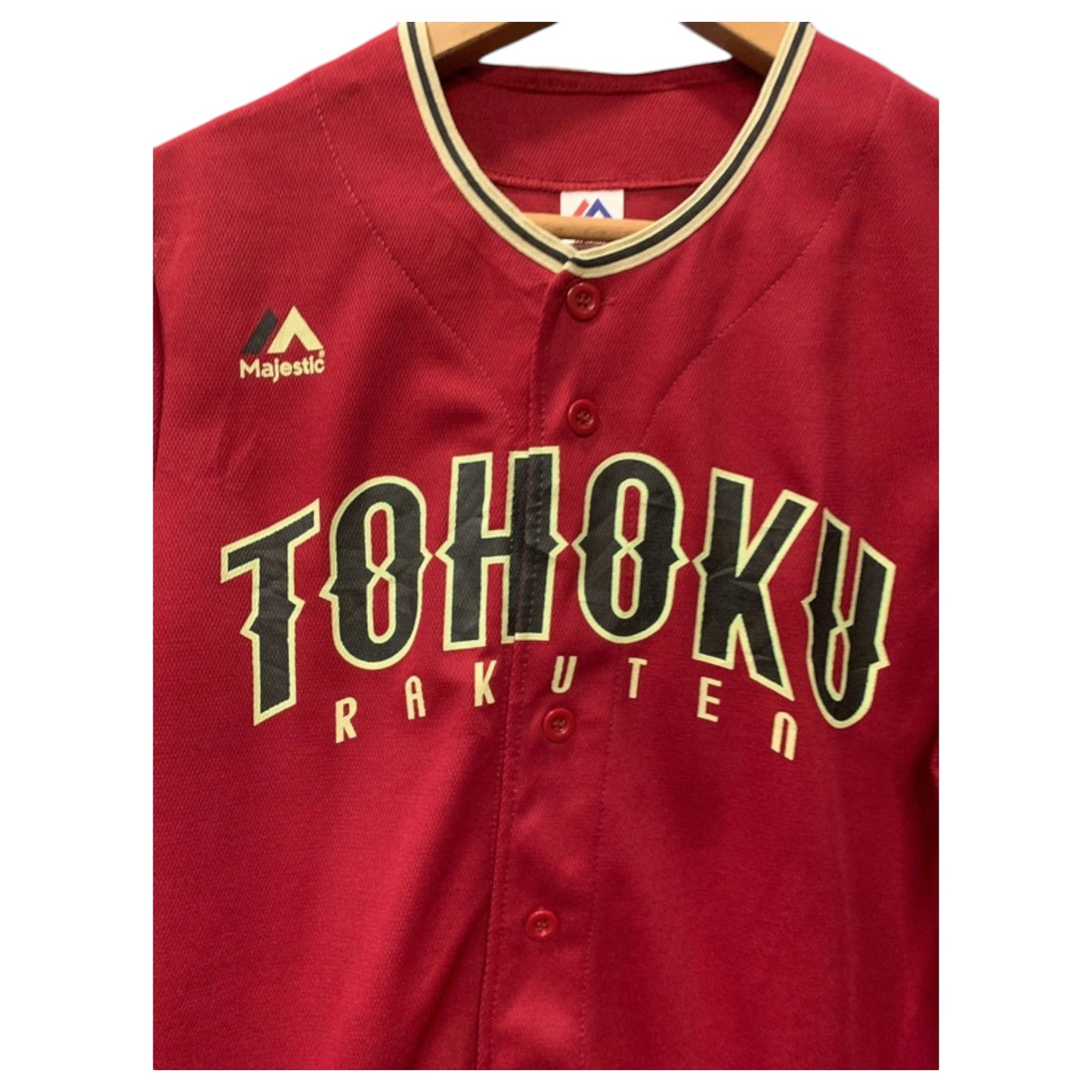 Jerseys de Baseball do Japão Tohoku Rakuten – Verde e Vermelha Camisa Desportiva Beisebol - Madame Surtô Vintage Shop