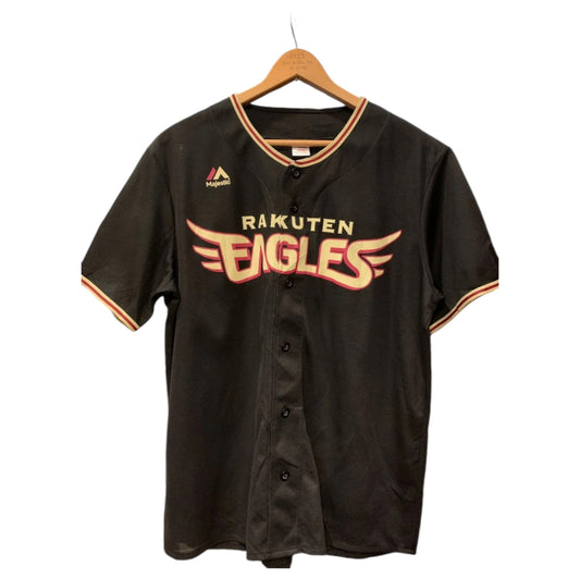 Camisa Baseball Japonesa Rakuten Eagles – Preta com Detalhes Dourados e Vermelhos - Madame Surtô Vintage Shop