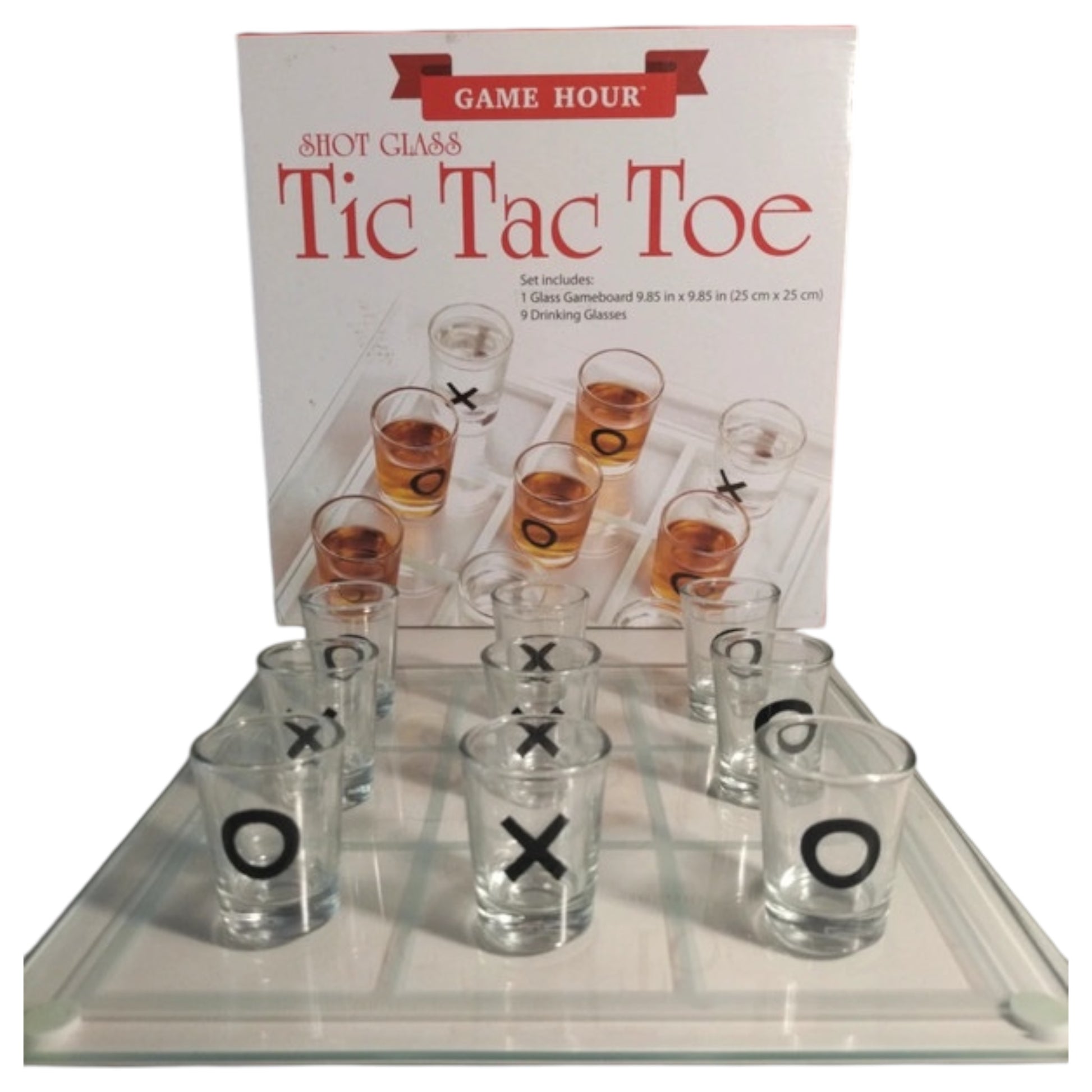 Jogo da Velha (Tic Tac Toe ou Jogo do Galo) Set de Copos de Shot – Game Hour - Madame Surtô Vintage Shop