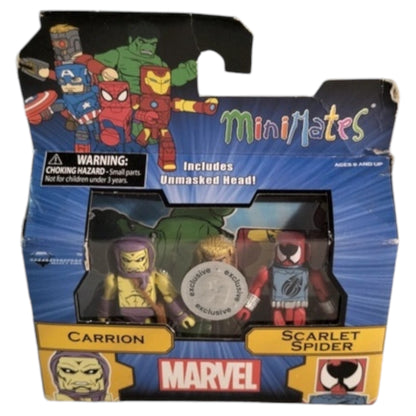 Carrion e Scarlet Spider Minimates Marvel – Colecionáveis, Inclui Cabeça Não Mascarada