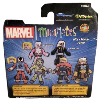 Carrion e Scarlet Spider Minimates Marvel – Colecionáveis, Inclui Cabeça Não Mascarada