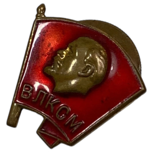 Pin Juventude Comunista URSS - Liga Lenin Komsomol, Broche Vintage, 1980s