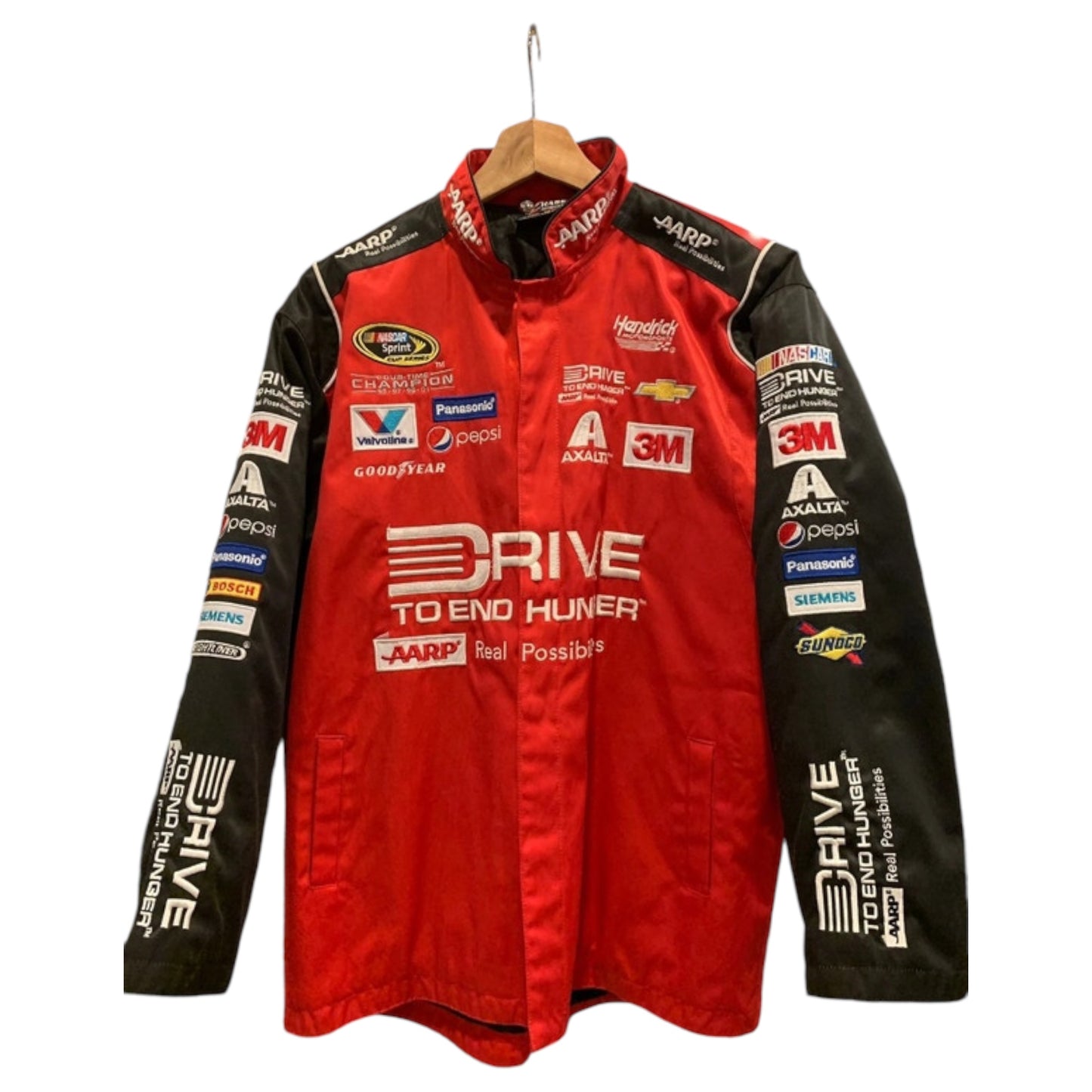 Casaco de Corrida Chase Authentics – NASCAR, Vermelho e Preto, Tamanho L - Madame Surtô Vintage Shop