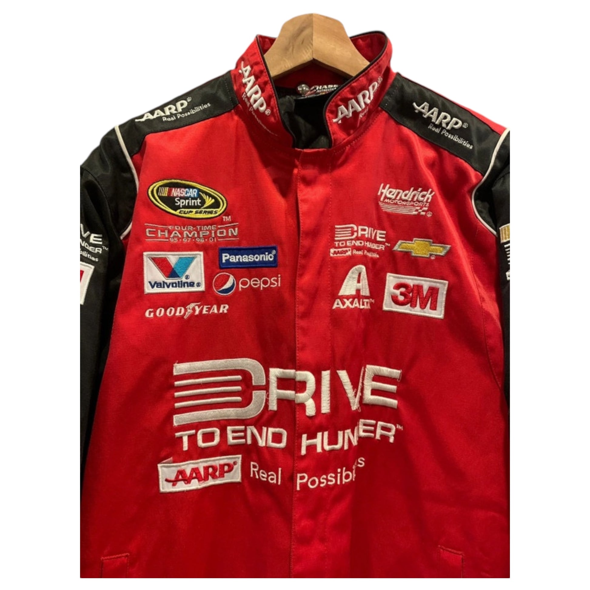 Casaco de Corrida Chase Authentics – NASCAR, Vermelho e Preto, Tamanho L - Madame Surtô Vintage Shop