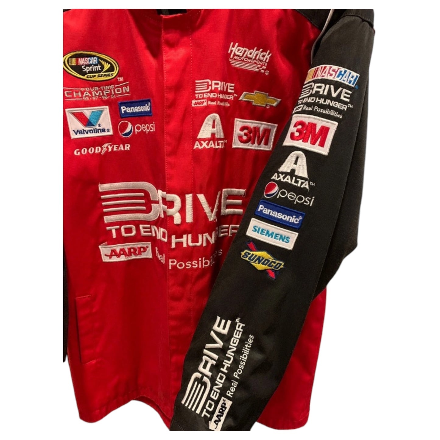 Casaco de Corrida Chase Authentics – NASCAR, Vermelho e Preto, Tamanho L - Madame Surtô Vintage Shop