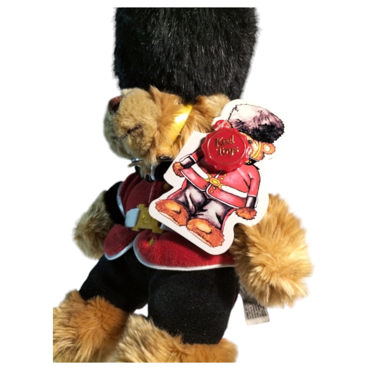 Plush Vintage Queen's Guard Teddy Bear de 25 cm – Keel Toys 2005, Guarda Real Britânica, Deadstock